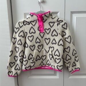 Cat & Jack Cream and Pink Heart Jacket
